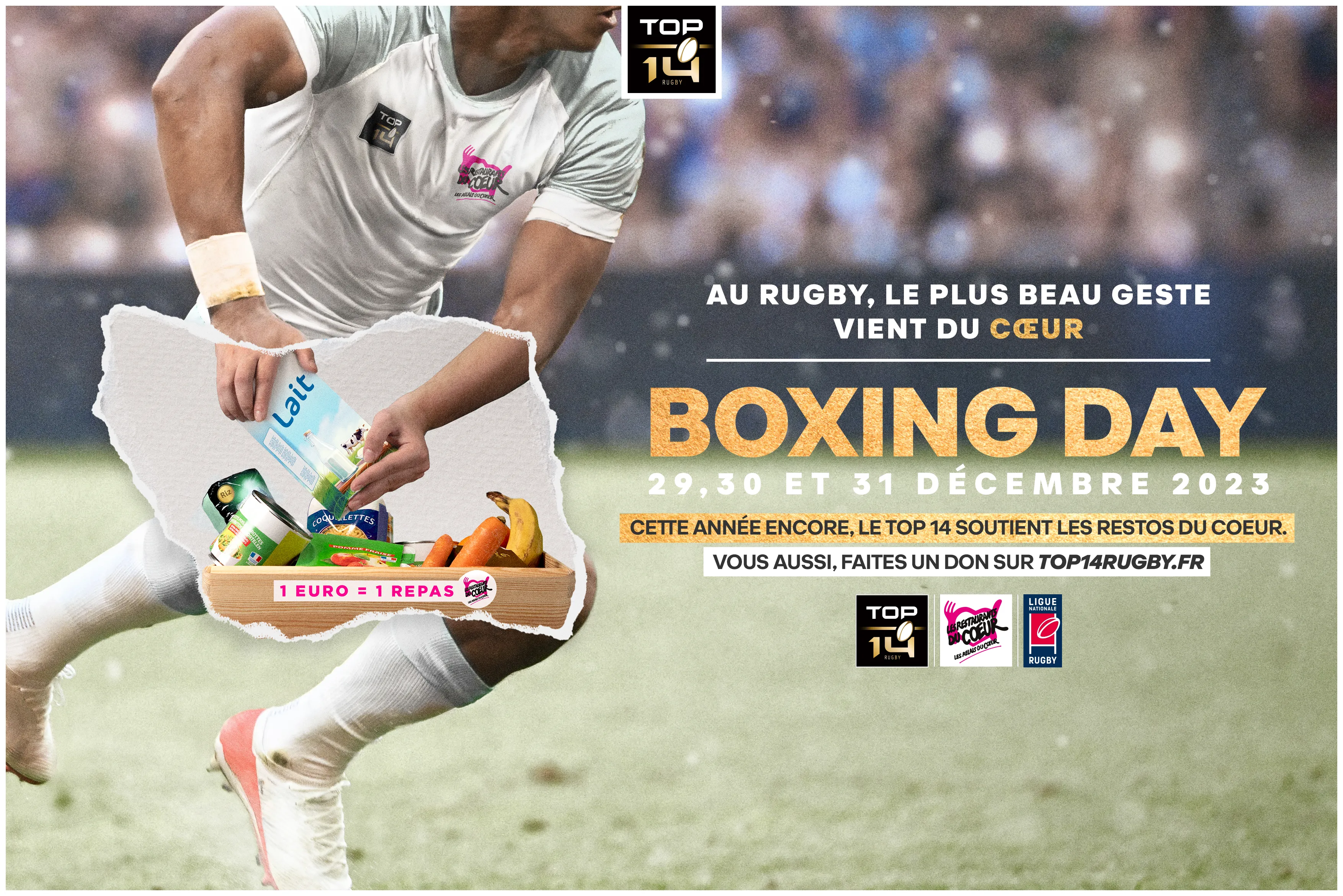 BOXING DAY : PRES DE 300 000 REPAS FINANCES AU PROFIT DES RESTOS DU CŒUR !