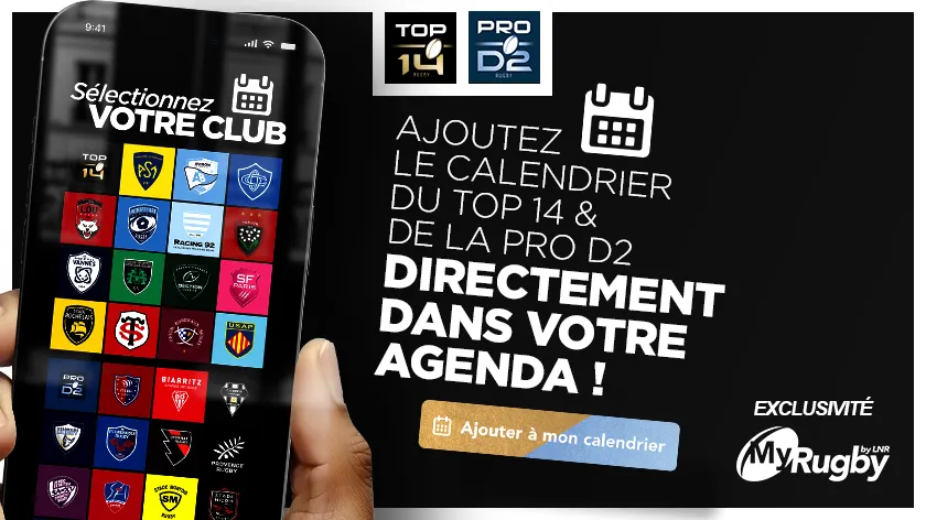 Ajoutez le calendrier de votre club préféré !