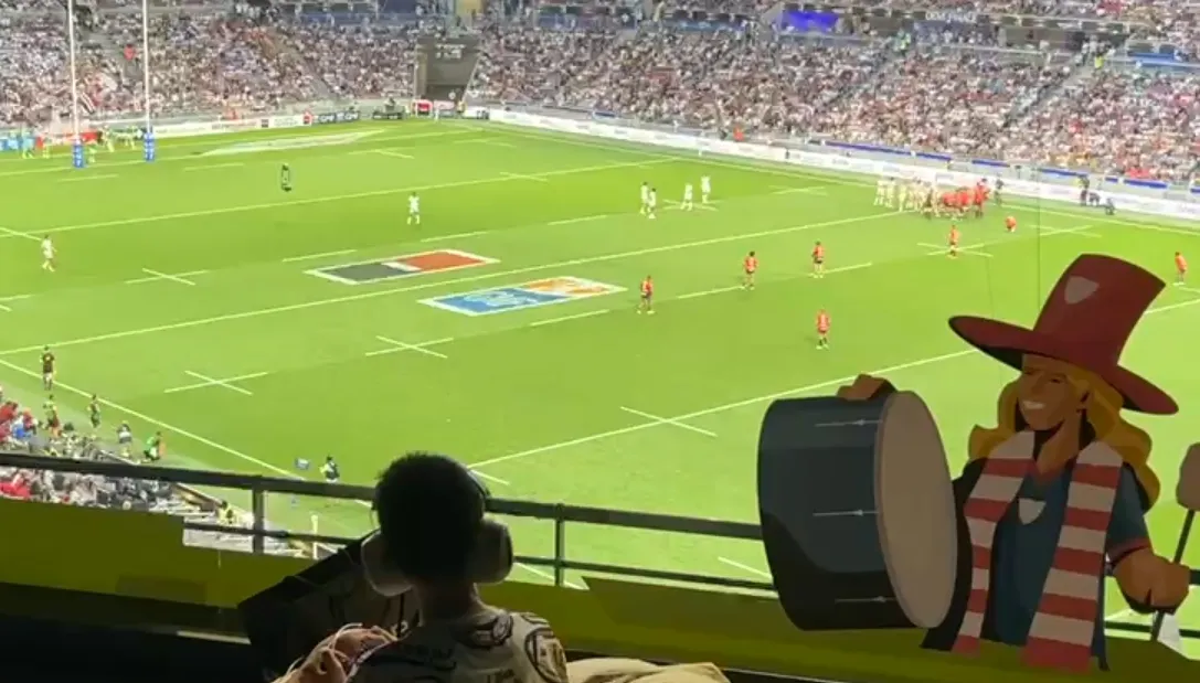 Une salle sensorielle lors des demi-finales de TOP 14 à Lyon