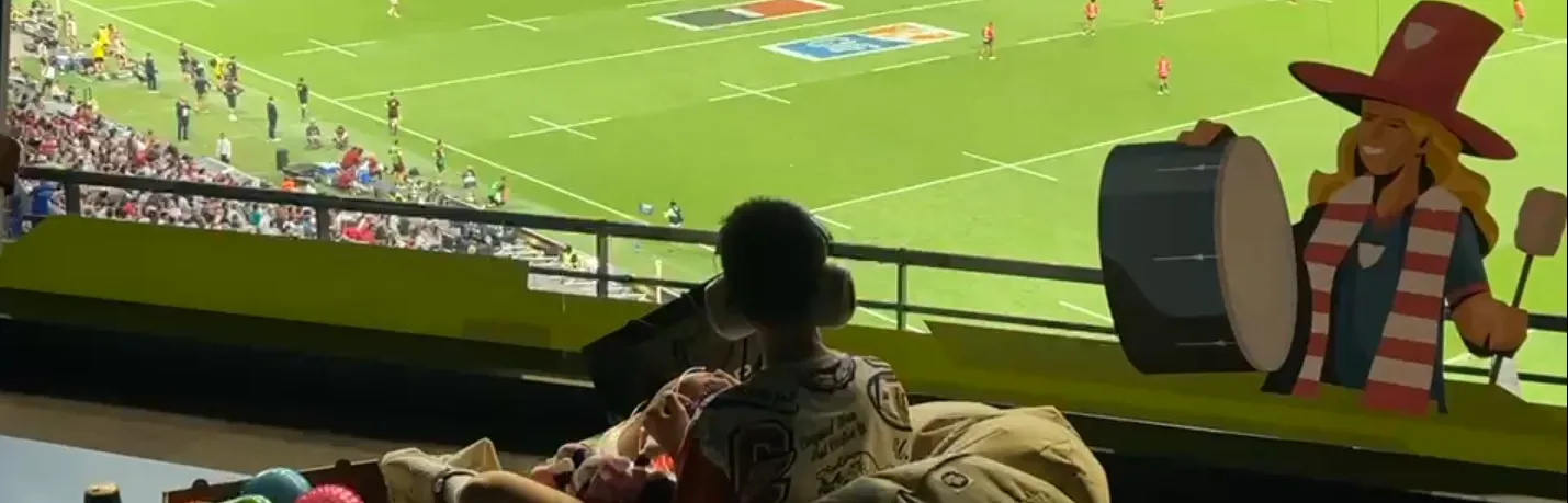 Une salle sensorielle lors des demi-finales de TOP 14 à Lyon