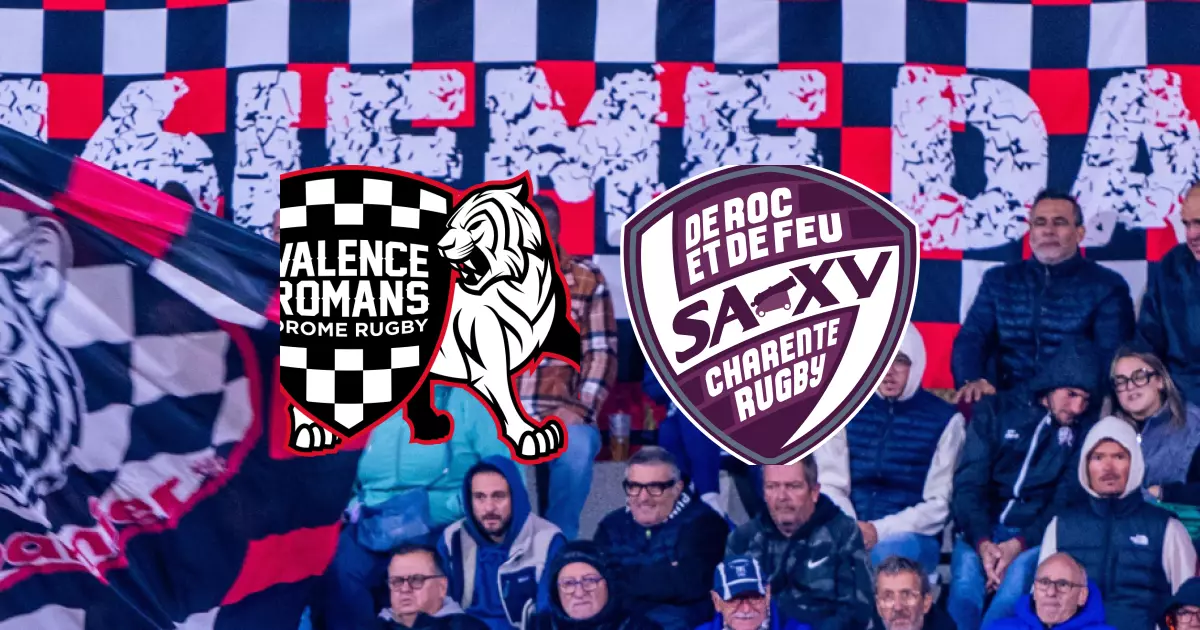 J4 de PRO D2 : Valence Romans Drôme Rugby devance SA XV Charente sur un score de 31-0