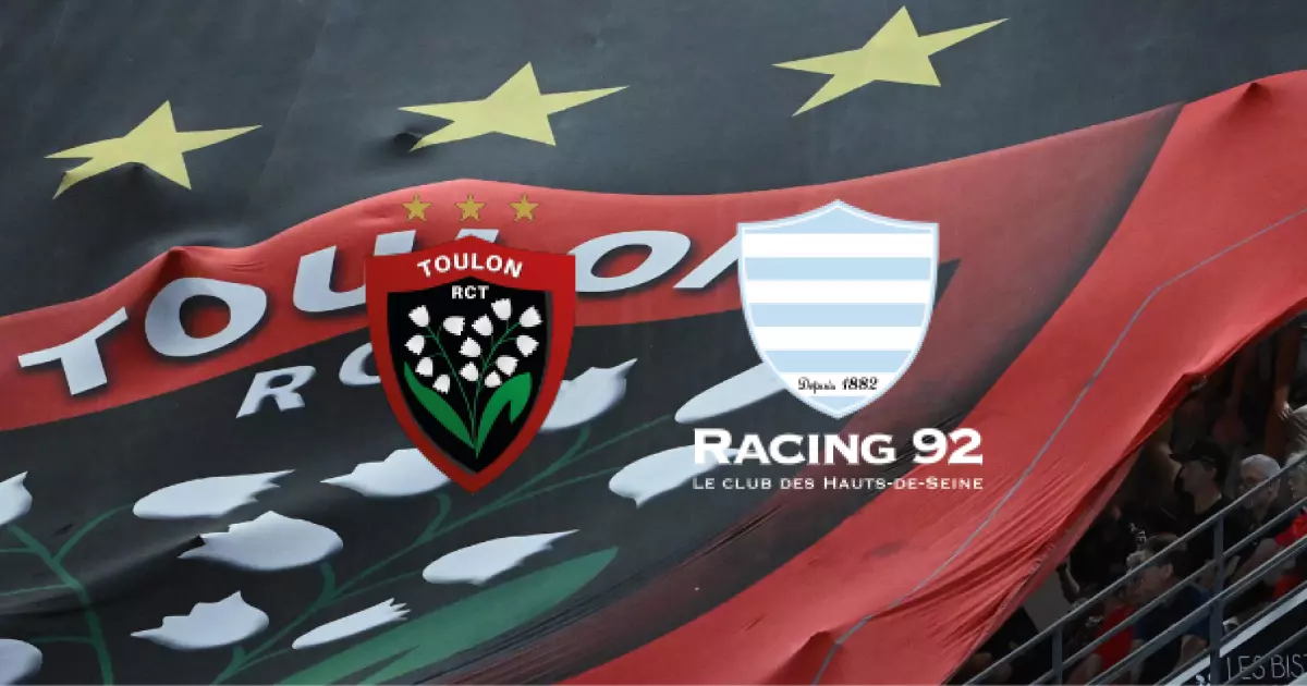 J7 de TOP 14 : le RC Toulon dépasse le Racing 92 sur un score de 45-21
