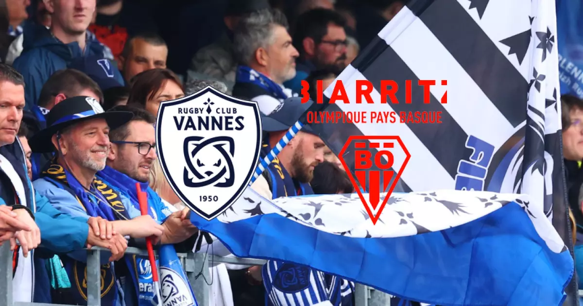 J14 de PRO D2 : Rugby Club Vannes domine 38-20 face à Biarritz Olympique Pays Basque