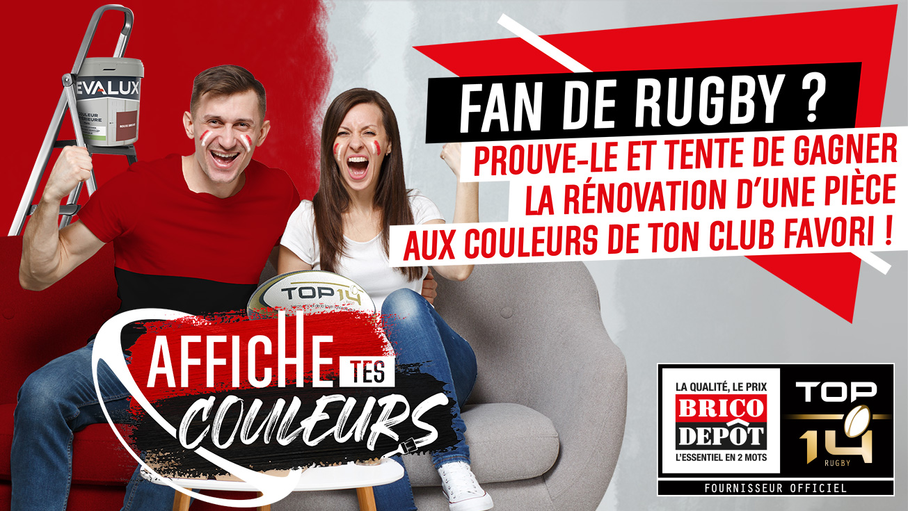 Brico Dépôt lance « Affiche tes couleurs » pour récompenser le fan le plus fier de son club du TOP 14 !