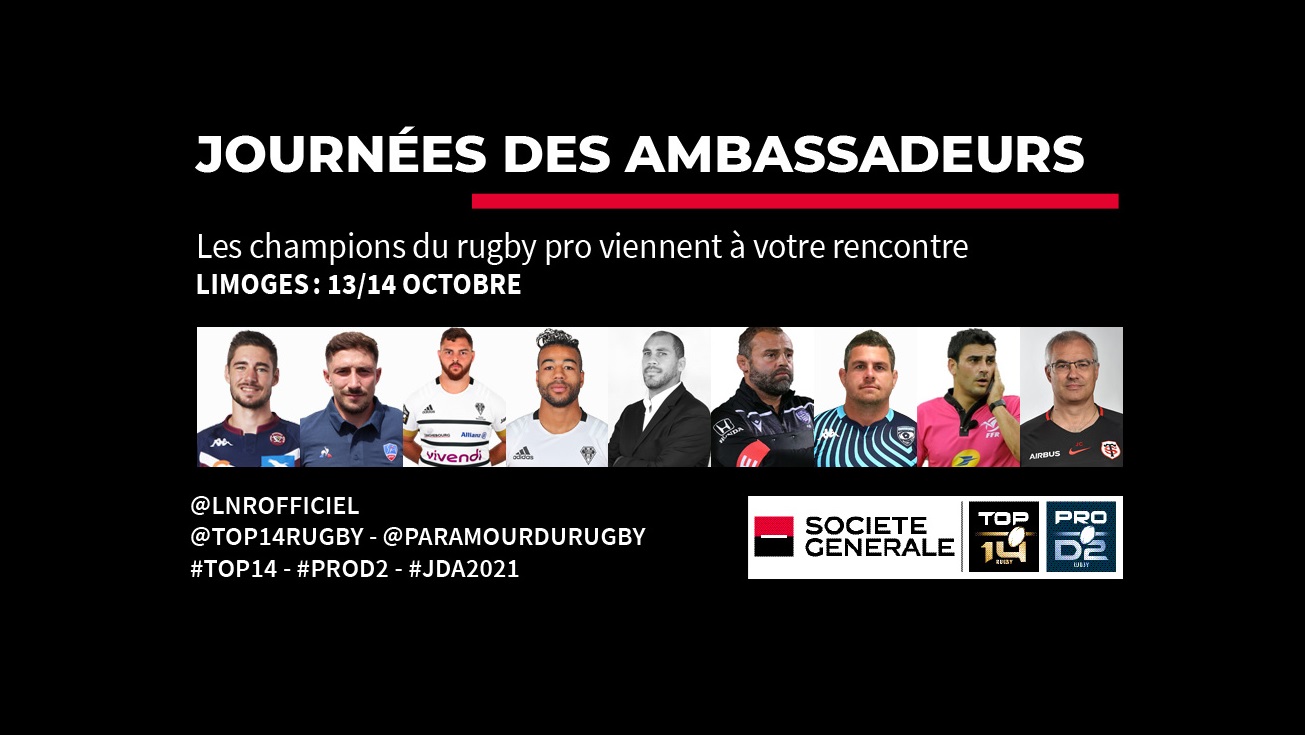 LES 13 & 14 OCTOBRE, les Journées des Ambassadeurs font étape à Limoges