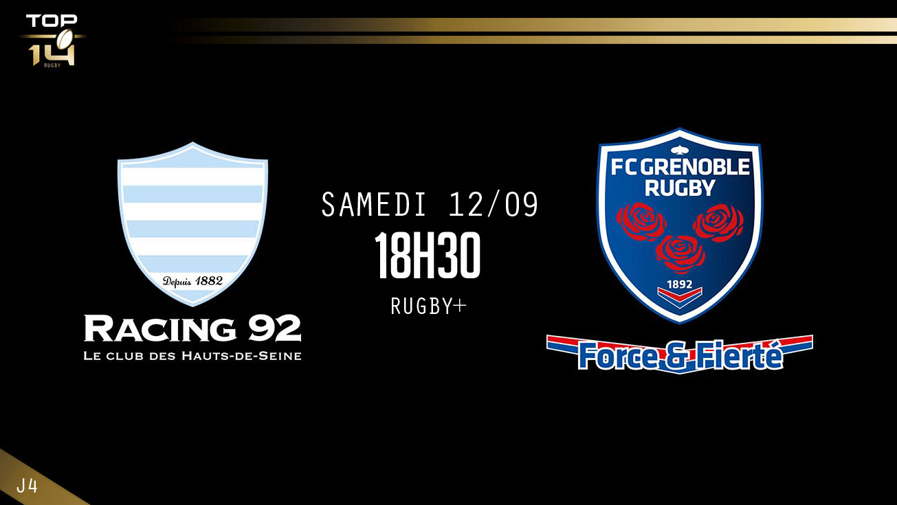 TOP 14, J4 – Racing 92- Grenoble