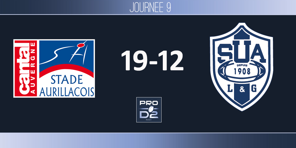 PRO D2, J9 - Aurillac - Agen: Aurillac stoppe Agen